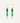 Green and gold earrings on a white background
