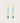 Pair of earrings with gold hooks, blue and green rectangular beads on a light gray background