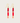 Pair of earrings with red and pink rectangular beads on a light gray background
