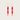 Pair of earrings with red and pink rectangular beads on a light gray background