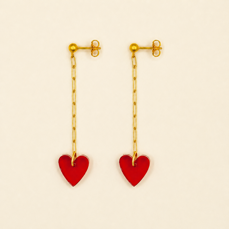 Pendientes Boom Boom Burdeos