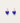 Heart-shaped earrings with purple and teal design on a light gray background