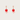 Pair of earrings with red flower-shaped charms on a light gray background