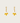 Pair of earrings with gold hooks, white centers, and yellow wings on a light gray background