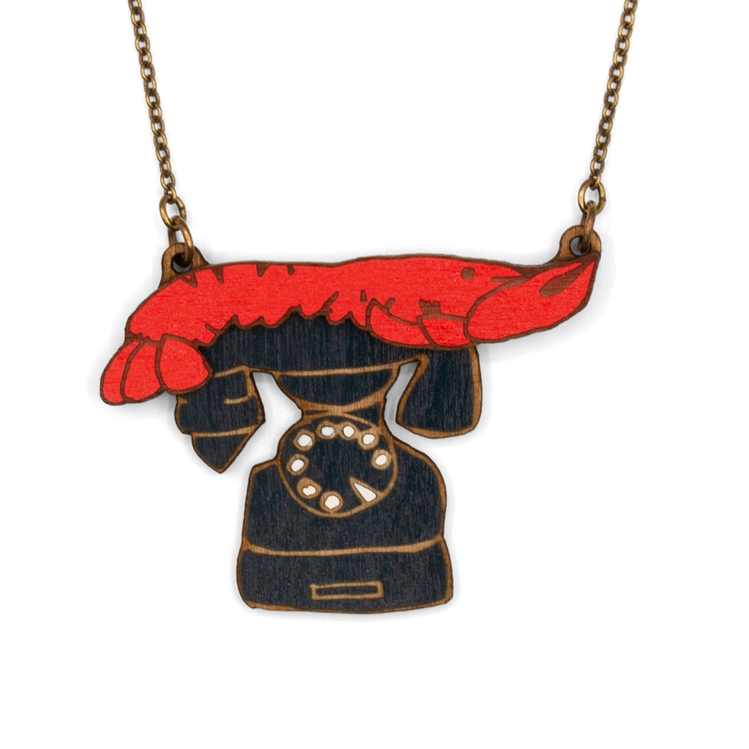 Lobster & telephone Necklace Materia Rica