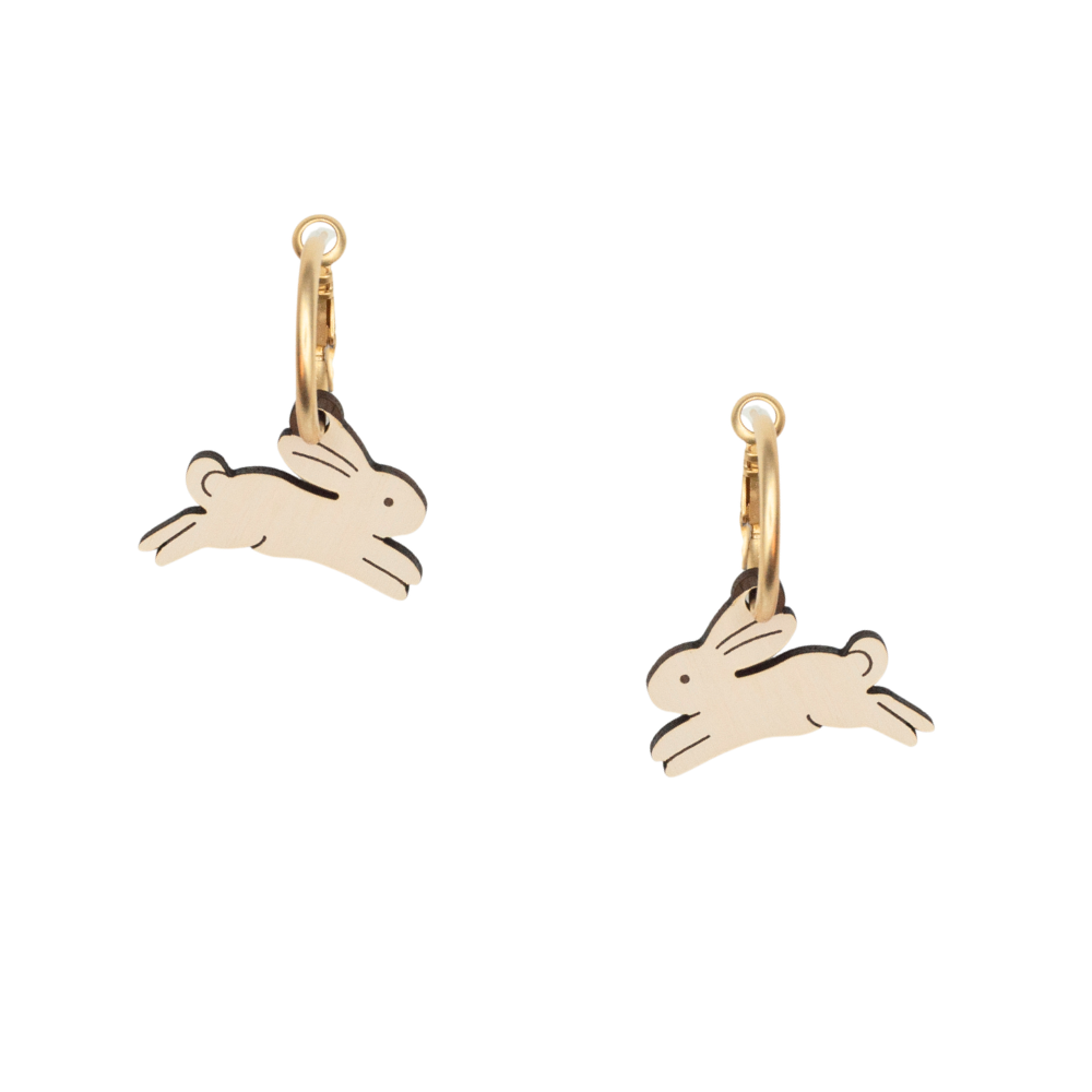 White Rabbit Earrings - Handmade Art Jewelry from Barcelona – Materia Rica