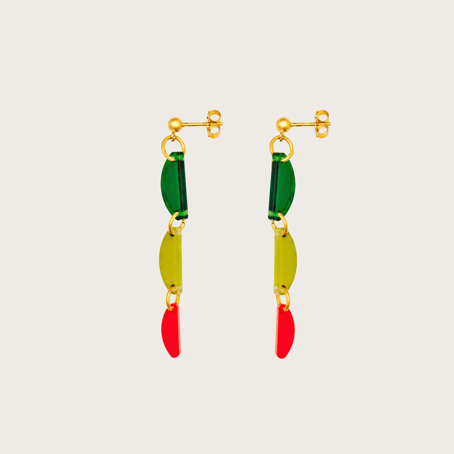 Pendientes Zig Verde